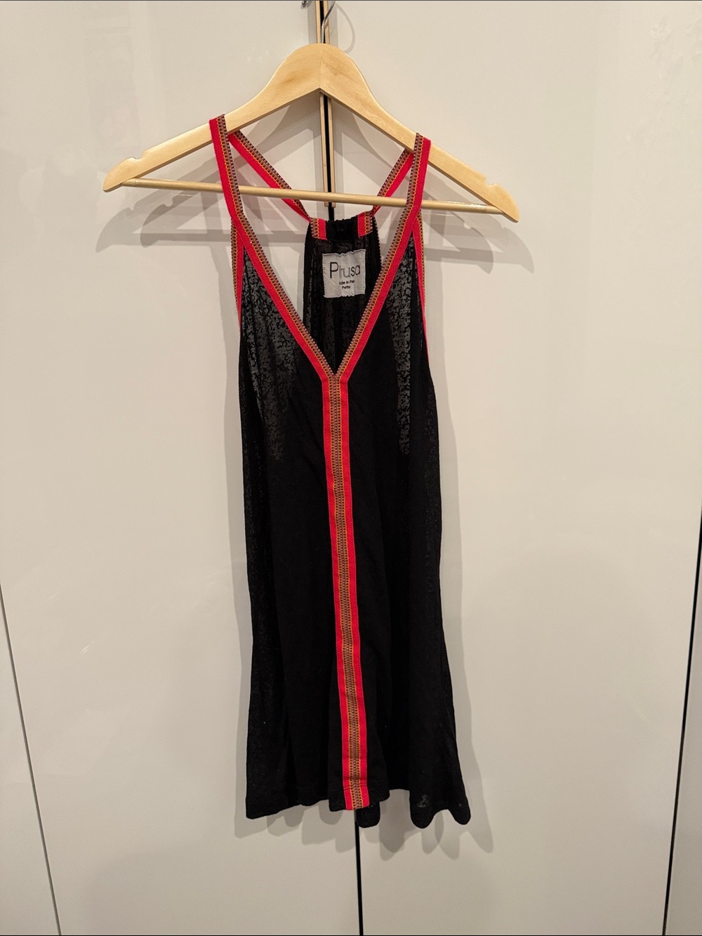 Pitusa Black cover up Red Trim
